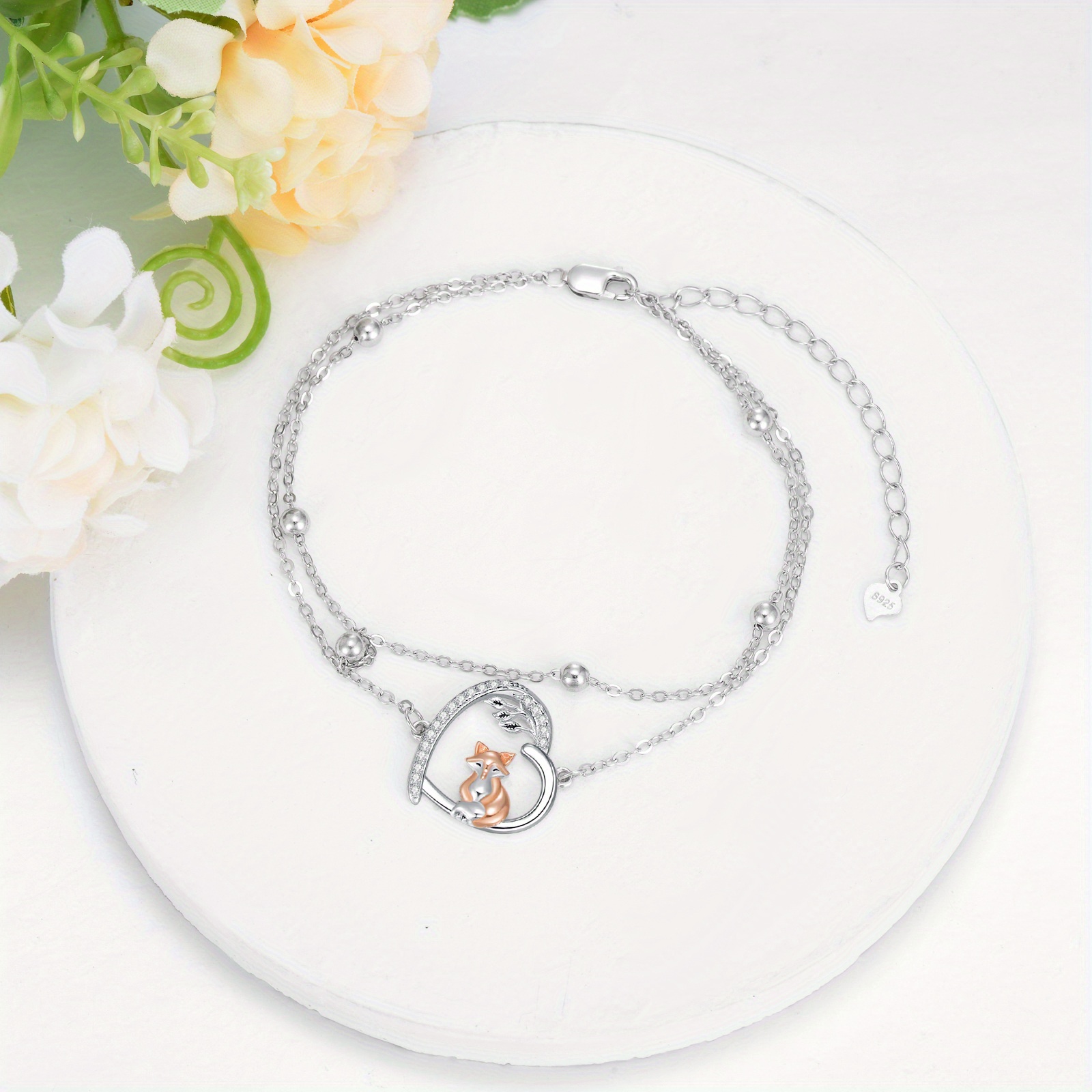 Fox Bracelet Sterling Silver Fox Jewellery for Women
